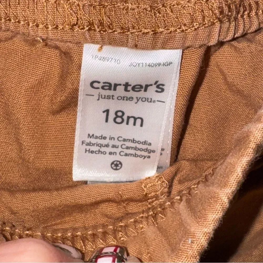 Carters size 18 months tan shorts